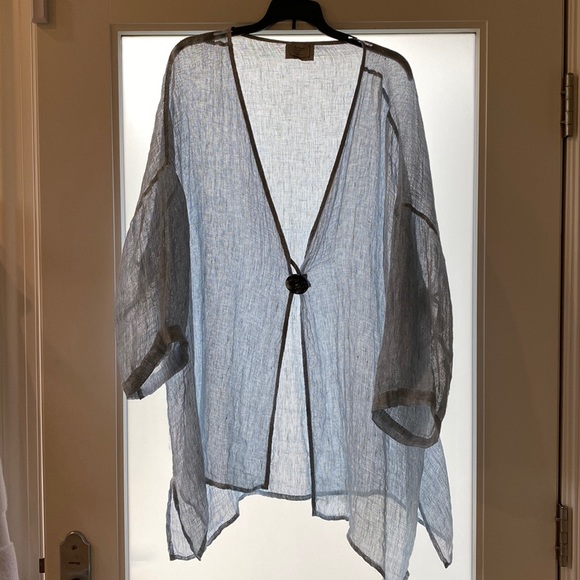 Chalet Tops - Chalet loose weave linen topper 1X
